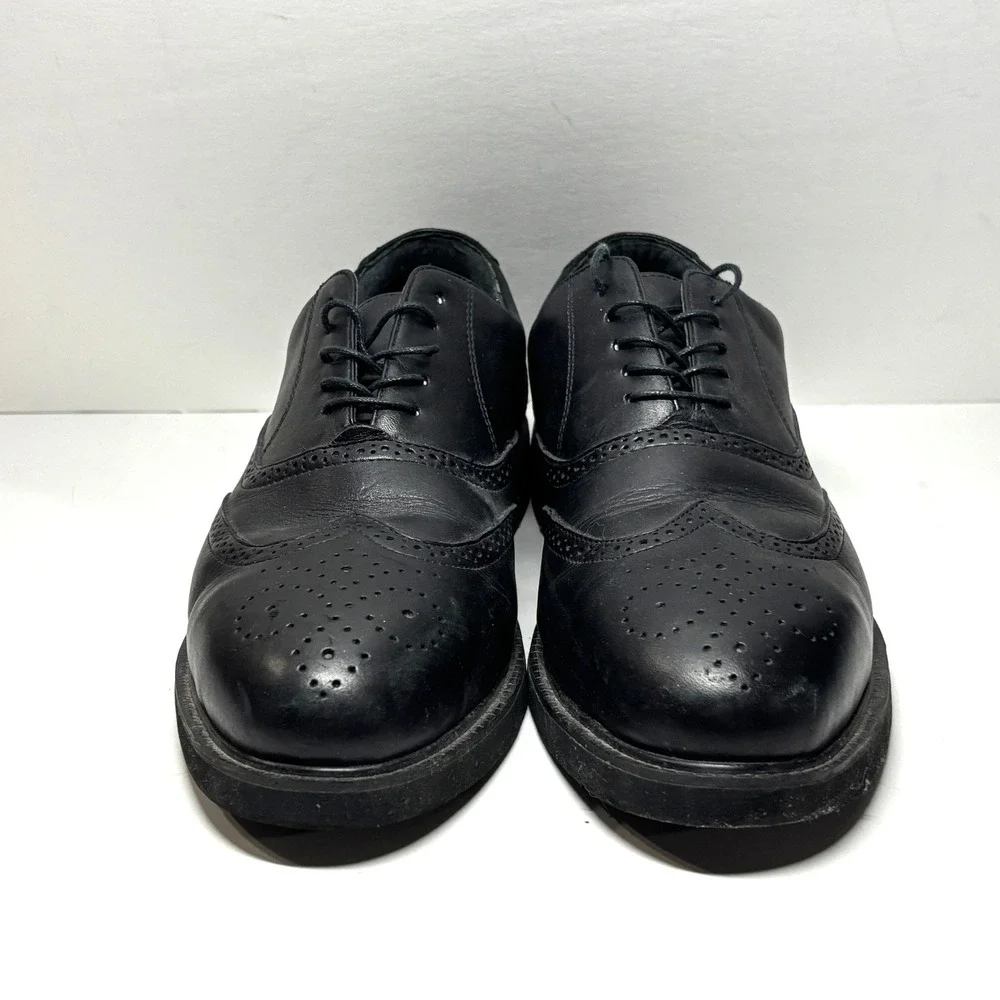Florsheim Wingtip Oxford Mens Size‎ 10 Black Leather Brogue F963 EH Shoes